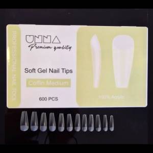 Soft Gel Tips Medium Coffin 